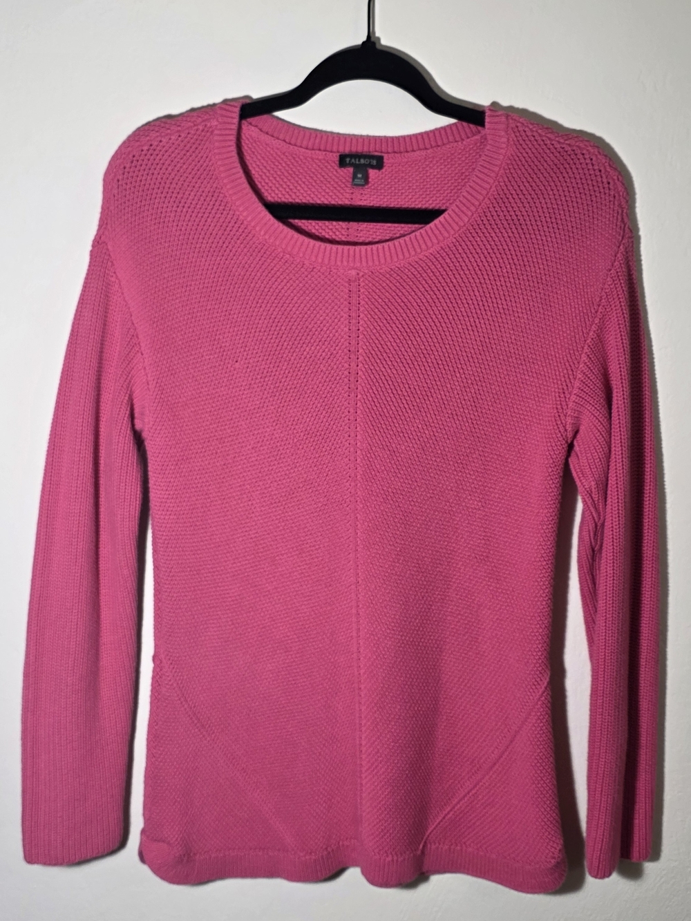 Talbots Hot Pink Crewneck Knit Sweater M